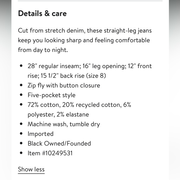 Good American Good Curve Straight Leg Jeans - Picture 6 of 9